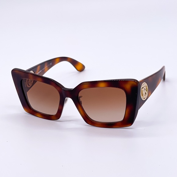 NEW BURBERRY DAISY BE4344 WOMEN HAVANA BROWN CAT EYE SUNGLASSES BE4344F 331613 - Picture 4 of 14